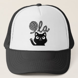 Kamala Harris President 2024 Comma La Cat and Yarn Trucker Hat