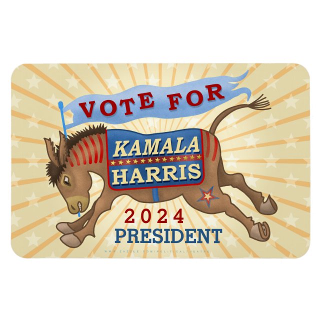 Kamala Harris President 2024 Democrat Donkey Magnet (Horizontal)