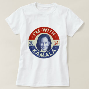 Kamala Harris President 2024 Democrat Photo Retro T-Shirt