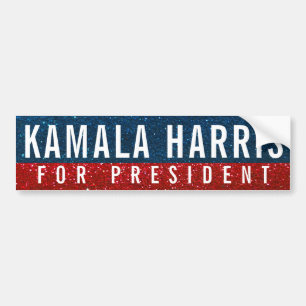 Kamala Harris President 2024 Election Glitter Bumper Sticker