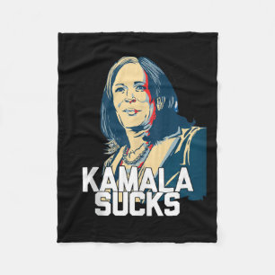 Kamala Harris President Election 2024 Trump Hallow Fleece Blanket