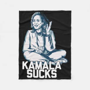 Kamala Harris President Election Trump Halloween Fleece Blanket