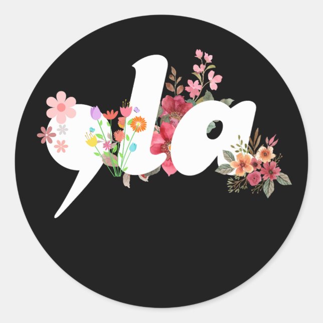 Kamala Harris President Flowers - Comma la Floral Classic Round Sticker (Front)