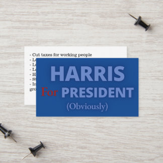 Kamala Harris Presidential Campaign Calling Card