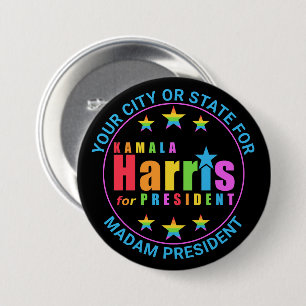 Kamala Harris Pride 2024 Custom Vote Political 7.5 Cm Round Badge