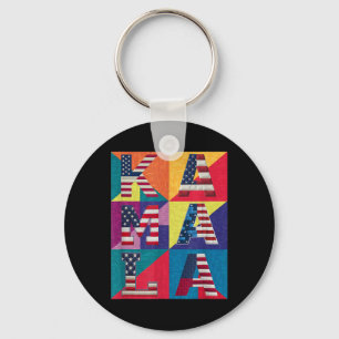 Kamala Harris Quilted Show Your Support For Harris Key Ring