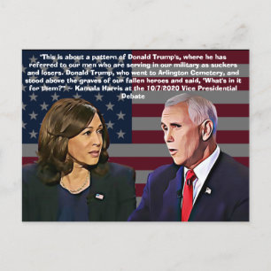 Kamala Harris Quote during the VP Debate Postcard