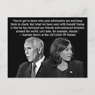 Kamala Harris Quote during the VP Debate Postcard