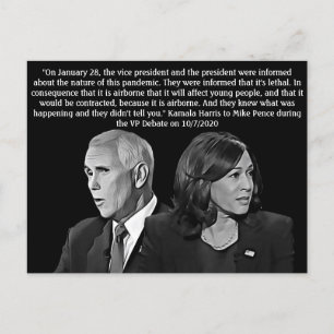 Kamala Harris Quote during the VP Debate Postcard