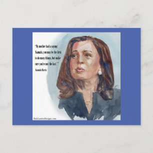 Kamala Harris & Quote Postcard
