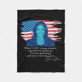Kamala Harris Quote Tee  Fleece Blanket
