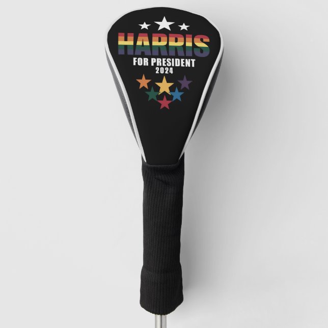 Kamala Harris Rainbow Gay Pride LGBT Election 2024 Golf Head Cover (Front)