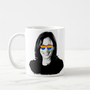 Kamala Harris Rainbow Sunglasses Coffee Mug
