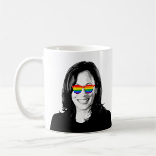 Kamala Harris Rainbow Sunglasses Coffee Mug