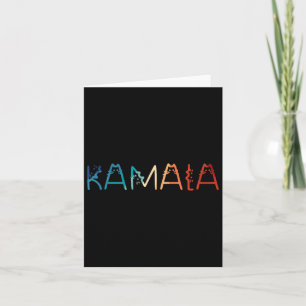 Kamala-harris Retro Cat Lettering Positive Funny  Card