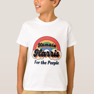 Kamala Harris Retro Rainbow Design T-Shirt