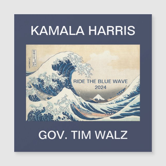 KAMALA HARRIS RIDE THE BLUE WAVE 2024  (Front)