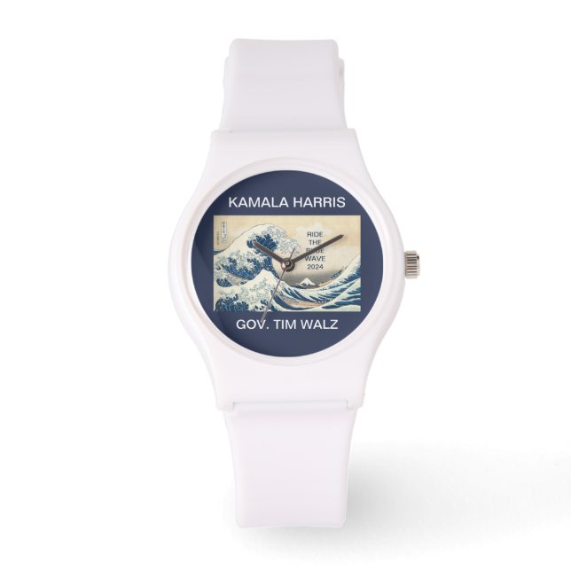KAMALA HARRIS RIDE THE BLUE WAVE 2024  WATCH (Front)