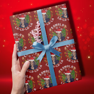 Kamala Harris Santa Hat Christmas Wrapping Paper
