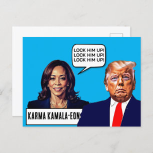 Kamala Harris Says Lock Trump Up Postcard