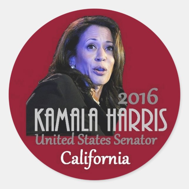Kamala Harris Senate 2016 Classic Round Sticker (Front)