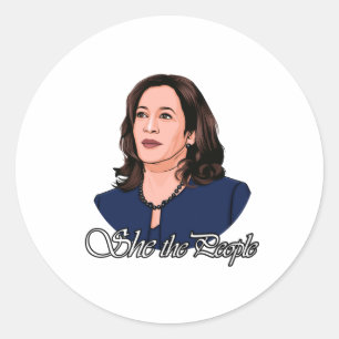 KAMALA HARRIS - She The People Classic Round Sticker