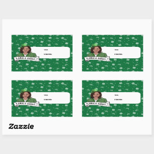 Kamala Harris St. Patrick's Day Rectangular Sticker