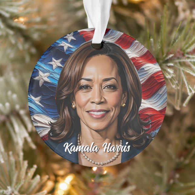  Kamala Harris Stars and Stripes Ornament (Tree)