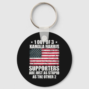Kamala Harris Stupid Joke American Flag Usa Funny  Key Ring