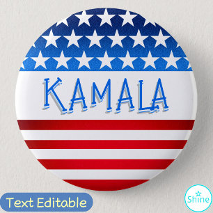 Kamala Harris Supporter Volunteer Fans Custom Text 6 Cm Round Badge