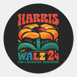 Kamala Harris Tim W 2024 Peace Lgbt Harris W Waltz Classic Round Sticker
