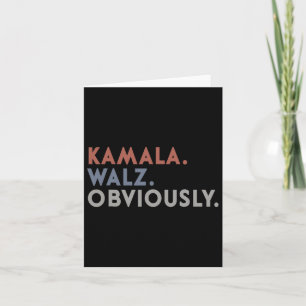 Kamala Harris Tim W Obviously Vote Harris Waltz 20 Card