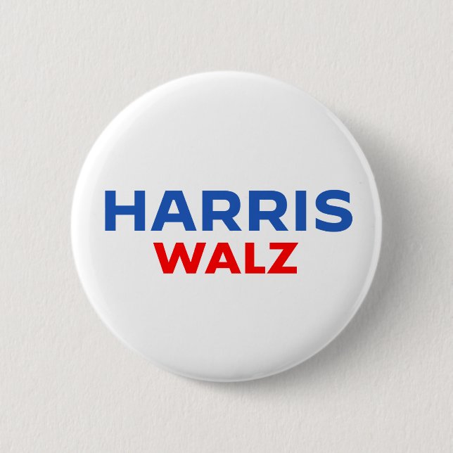 KAMALA HARRIS TIM WALZ 2024 6 CM ROUND BADGE (Front)