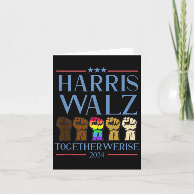 Kamala Harris Tim Walz 2024 Election 2024 Harris W Card Zazzle