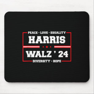 Kamala Harris Tim Walz 2024 Peace Lgbt Harris Walz Mouse Mat