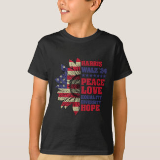 Kamala Harris Tim Walz 2024 Peace Lgbt Harris Walz T-Shirt
