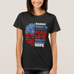 Kamala Harris Tim Walz 2024 Peace Lgbt Harris Walz T-Shirt