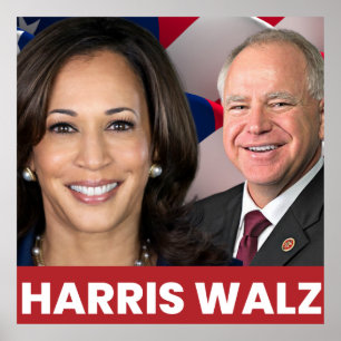 Kamala Harris Tim Walz 2024 Poster