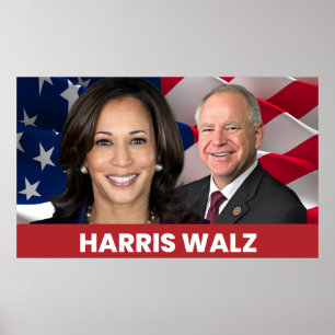Kamala Harris Tim Walz 2024 Poster