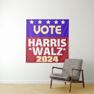 Kamala Harris Tim Walz 2024 Tapestry