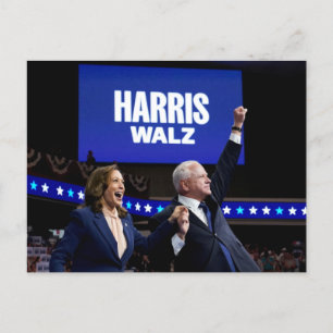 Kamala Harris Tim Walz banner Postcard