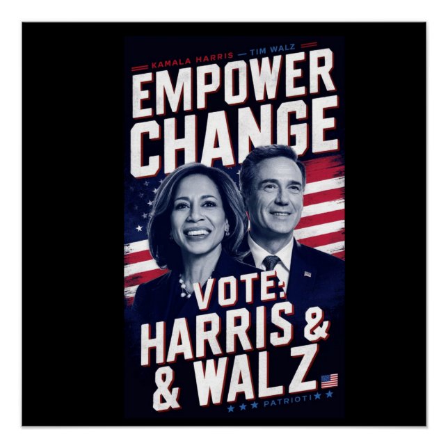 Kamala Harris & Tim Walz Poster (Front)