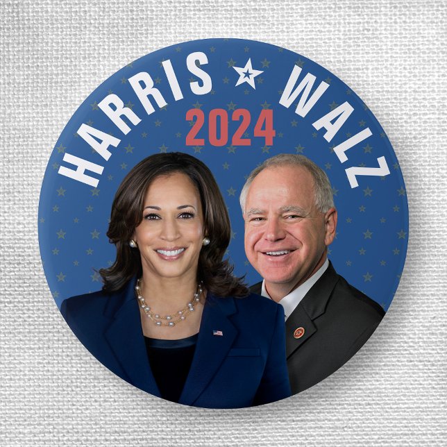Kamala Harris Tim Walz President Vice 2024 Photos 3 Cm Round Badge (Creator Uploaded)