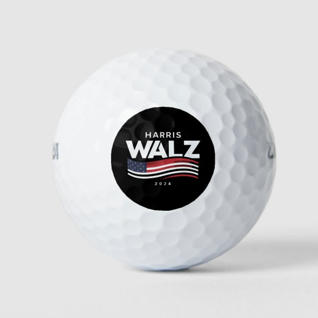 Kamala Harris Tim Walz Waltz 2024 Election Golf Balls (Front)