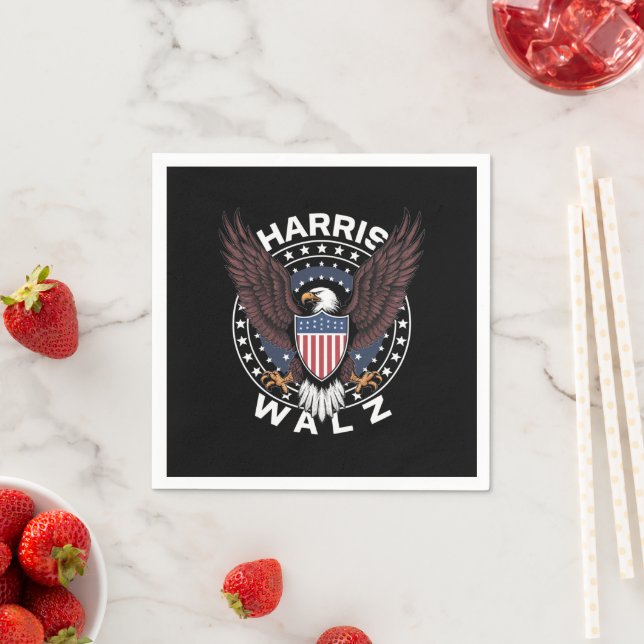 Kamala Harris Tim Walz Waltz 2024 Election Napkin (Insitu)