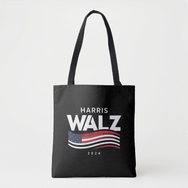 Kamala Harris Tim Walz Waltz 2024 Election Tote Bag (Front)