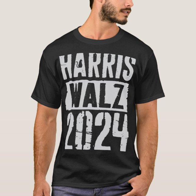 Kamala Harris Tim Walz Waltz Harris Walz Waltz 202 T-Shirt (Front)
