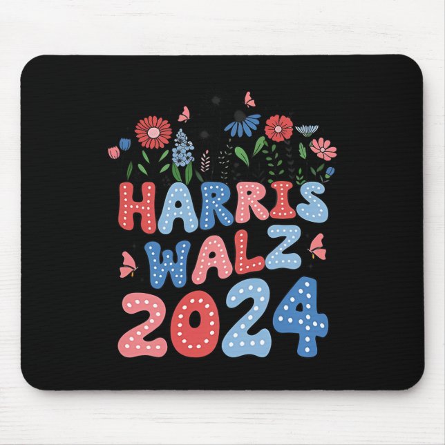 Kamala Harris Tim Walz Waltz  Mouse Mat (Front)