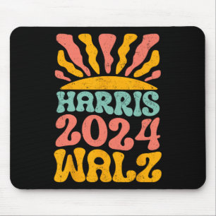 Kamala Harris Tim Wheimer 2024 Retro Cat Lady Fema Mouse Mat