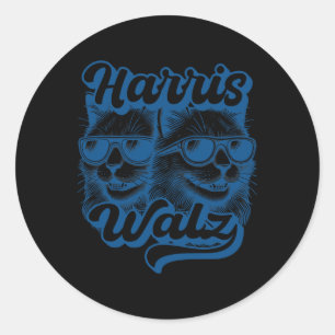 Kamala Harris Tim Wheimer Waltz 2024 Funny Retro C Classic Round Sticker